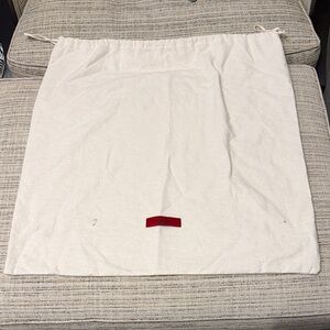 Valentino Cream Dust Bag with Red Tag